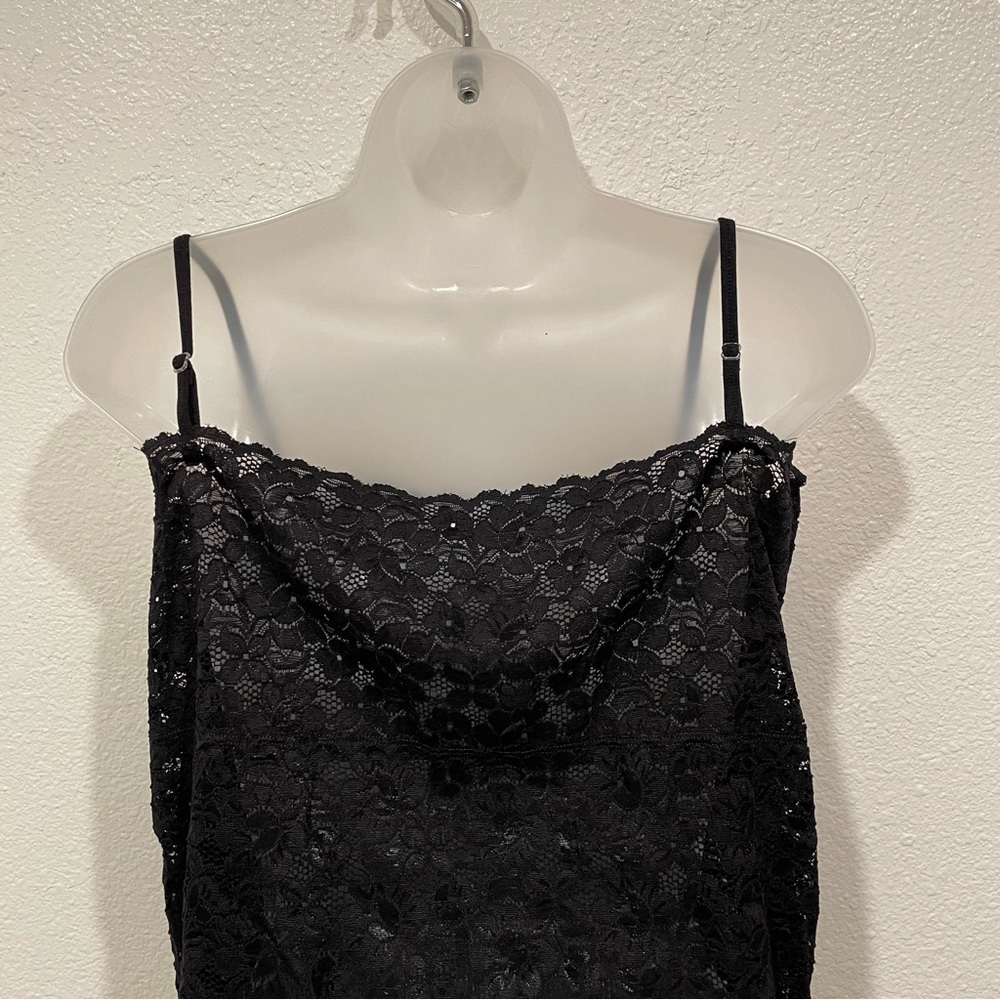 NEW black lace sleeveless camisole tank top blouse shirt - Picture 3 of 7
